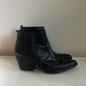 Sam Edelman Black Ankle Western Boots